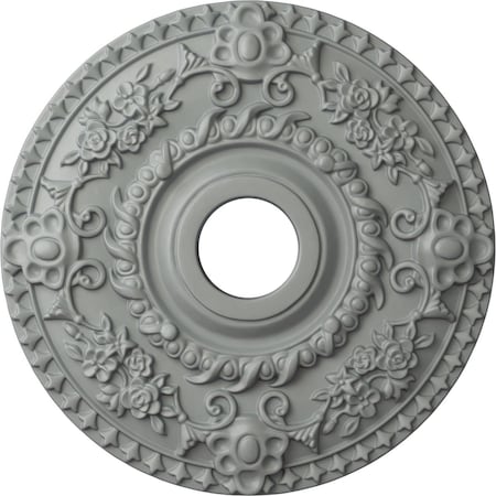 Ekena Millwork Rose Ceiling Medallion (Fits Canopies up to 7 1/4"), 18"OD x 3 1/2"ID x 1 1/2"P, Primed White CM18RO